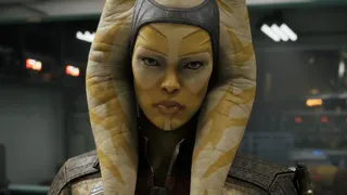 Togruta character in Star Wars Zero Company looking at camera.