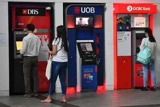 DBS and OCBC are each up 2.9%, while UOB has advanced 2.1%.